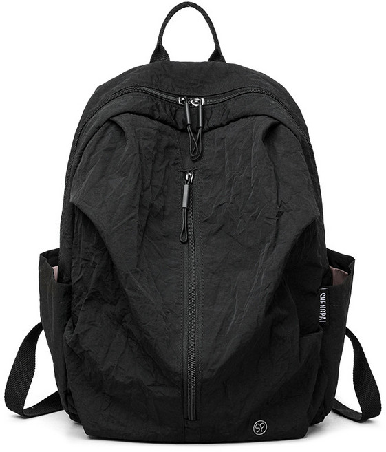 미녹지구 여성용 가벼운 나일론 백팩 방수 데일리 캐주얼 대용량 학생 통근 겸용