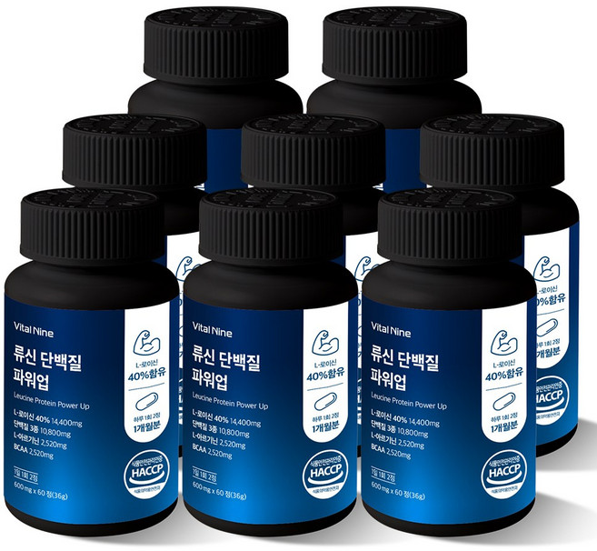 바이탈나인 류신 단백질 파워업, 60정, 8개