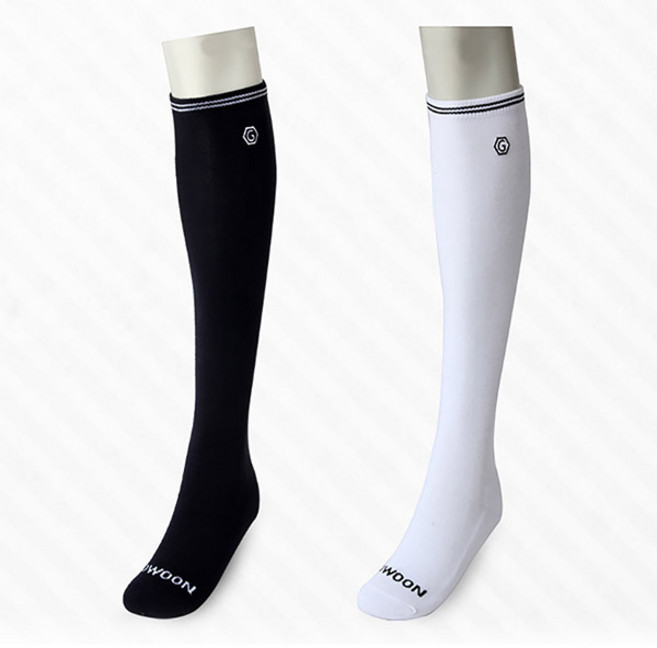 마름모G 골프니삭스 스포츠 양말 발바닥 도톰, 화이트, 화이트, 1개