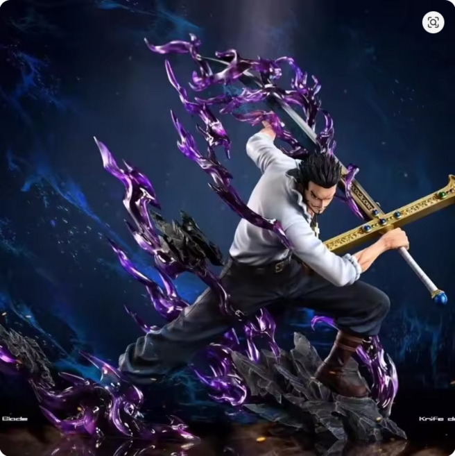 [원피스피규어] 드라큘 미호크 피규어 30cm Dracule Mihawk 피규어 원피스 애니메이션 피규어 Pvc 데스크탑 장식 컬렉션Model Toys Gifts, 1개