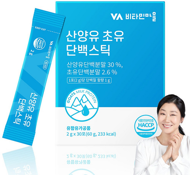 비타민마을 네덜란드산 산양유 초유 단백질 분말 스틱, 60g, 1개