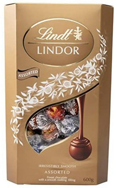 린츠 린돌 모둠 초콜릿 600그램 다크 헤이즐넛 밀크 화이트 4종 Lindt LINDOR ASSORTED CHOCOLATE 600g DARK WHITE HAZELNUT, 1개