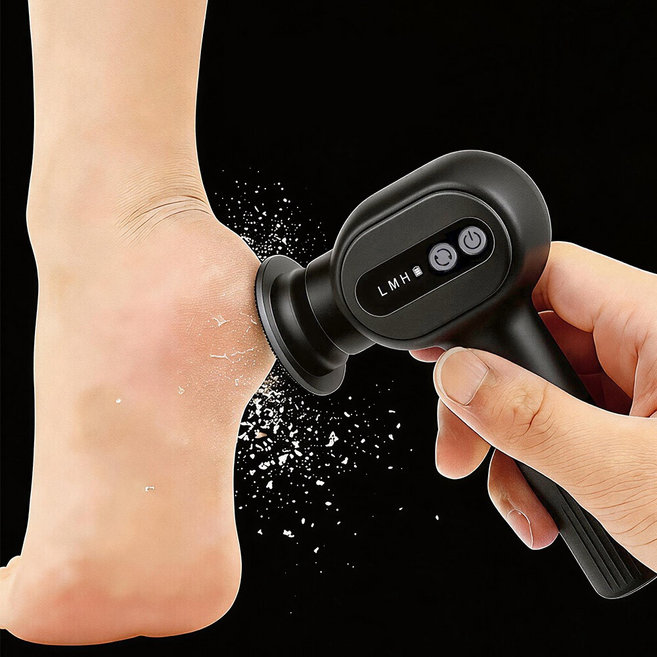 오이키 발각질제거기 자동 발 뒷꿈치 각질제거 전동 풋파일, 블랙, TLS-C2