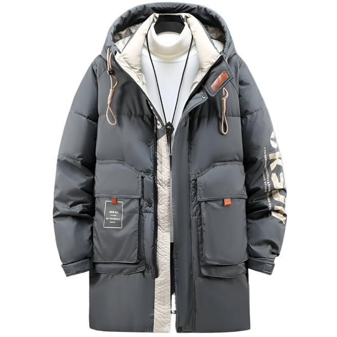 쥬엔리치 남자 빅사이즈 롱 패딩 5-11XL 후드 집업 점퍼 JR308