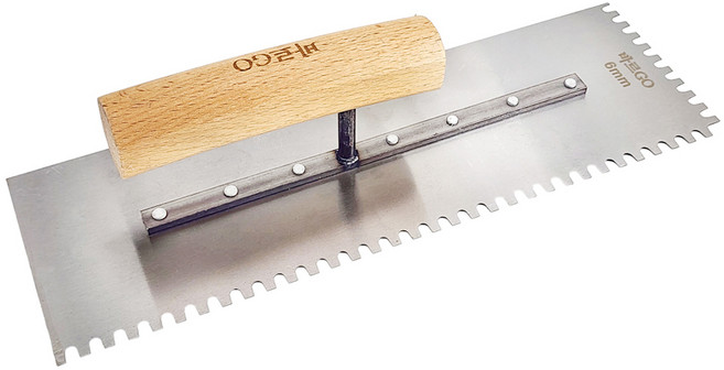 바르고 톱니 고대 타일 압착고데 흙손 갈갈이, 바르고 톱니고대 6mm, 1개