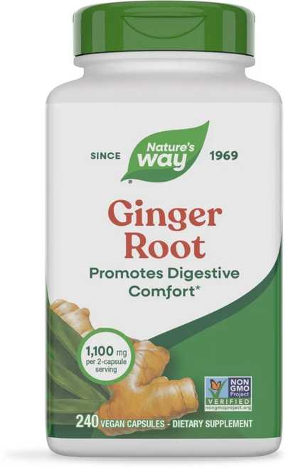 네이쳐스웨이 생강 뿌리 1100mg 베지테리안 캡슐, 240정, 1개 - 쿠팡