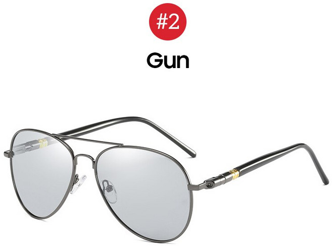 VIVIBEE Photochromic 선글라스 Mens Aviation Polarized UV400 주야간 운전 선글라스 여성 티타늄 고글