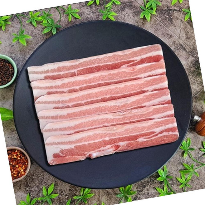 VGD 네덜란드 오겹살 미박삼겹 5mm 대패삼겹제육 2kg 삼겹살 돼지고기, 1개