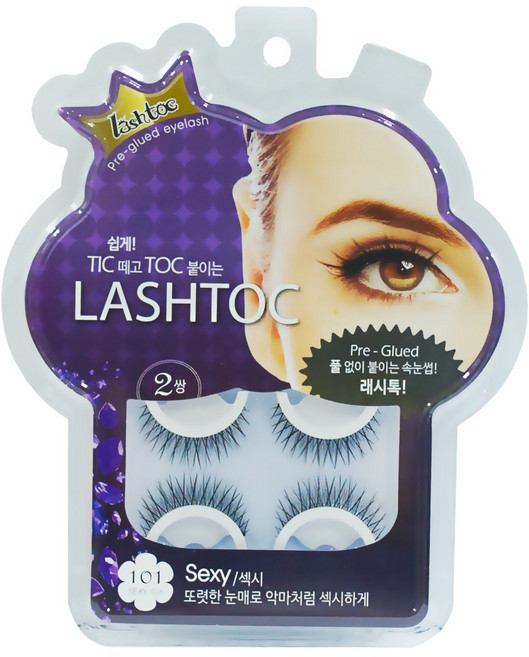 래쉬톡 시즌2 노글루 원터치 인조속눈썹, 섹시, 1개