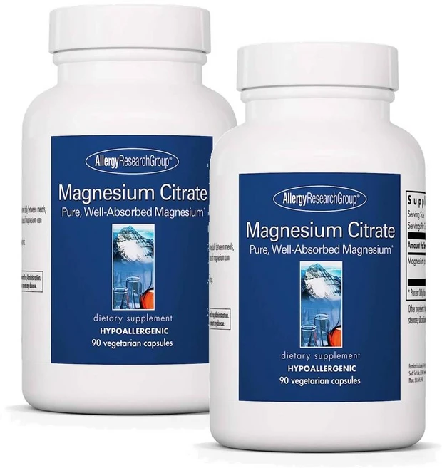 알러지리서치그룹 마그네슘 시트레이트 캡슐 Allergy Research Group Magnesium Citrate, 2개, 90정 - 쿠팡