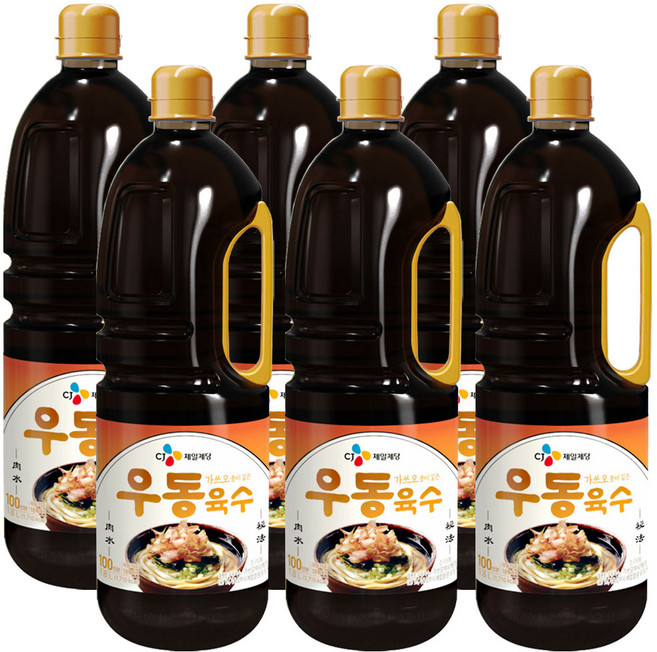 CJ제일제당 우동육수, 1.8L, 6개