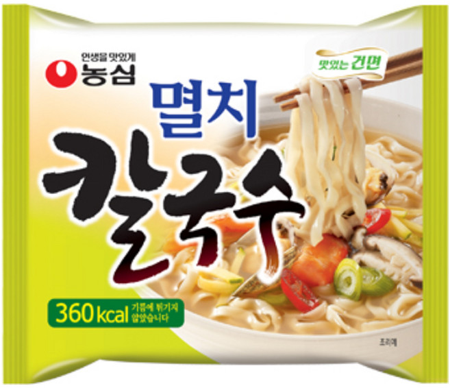 농심 멸치칼국수 98g, 7개