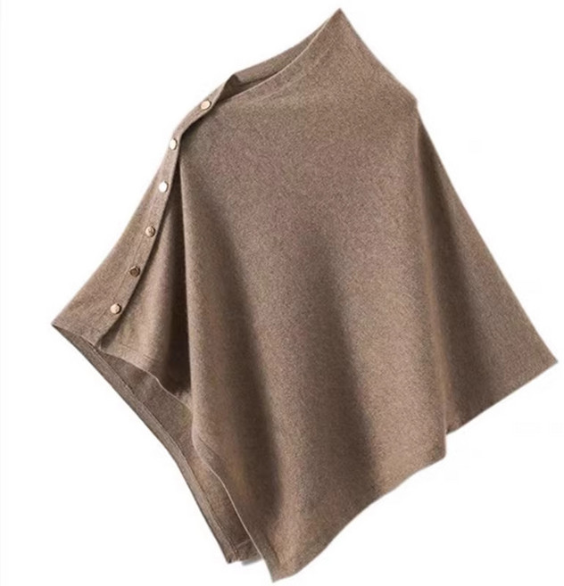 POMTOR 가을겨울 여성용 캐시미어 니트 숄 머플러 가디건 루즈핏 캐주얼 보온 아우터