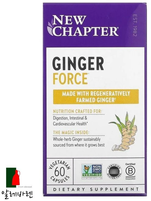 NewChapter 진저 포스 60베지캡슐, 1개, 60정 - 쿠팡