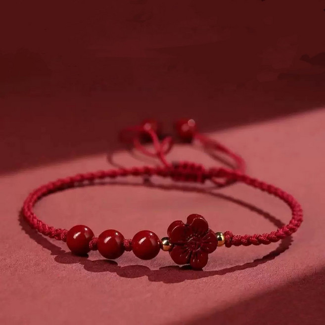 대홍샵 소원성취 행운의 도화꽃 매듭 팔찌
