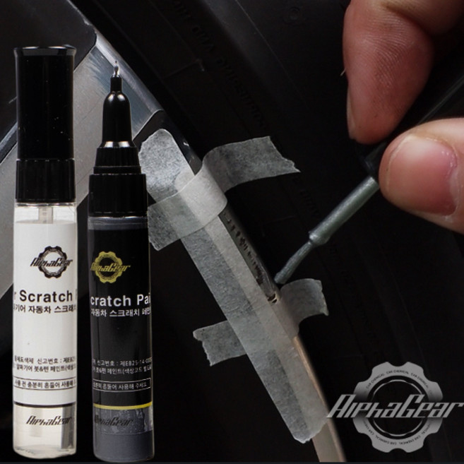 르노(르노삼성) 그랑 콜레오스 휠복원 자동차 붓펜 휠페인트 기스제거 셀프수리, 투명 마감제 + 사은품