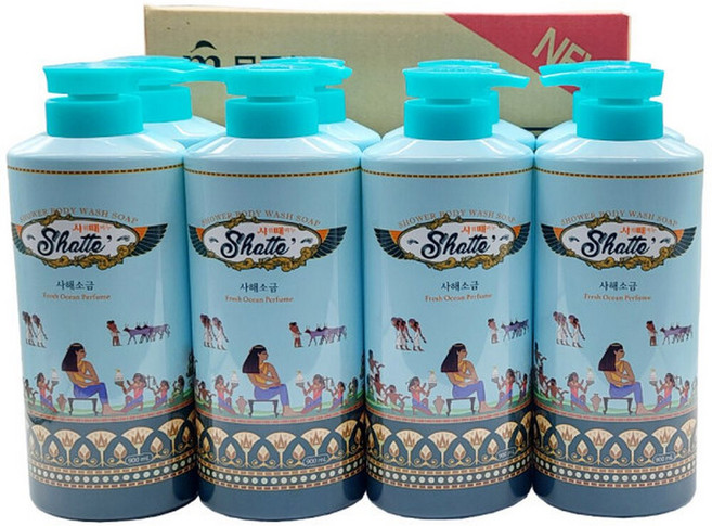 샤워때비누 900GX8개 사해소금 각질제거 바디워시, 8개