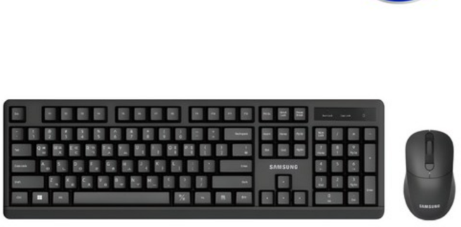 삼성전자 저소음 무선키보드마우스세트 SP-R1600 멤브레인 키보드 저소음 마우스 사무용 가정용, (삼성정품)무선 키보드 마우스 세트, 블랙, 일반형