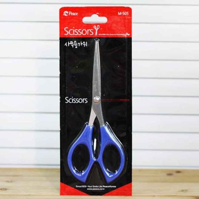 국산 피스코리아 평화 문구가위 양손 사무용가위