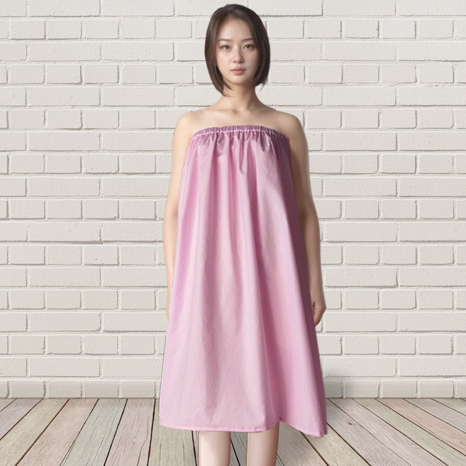 베드스토리 면100% 미용가운, 100%면 고객가운(고무줄_핑크), 1개