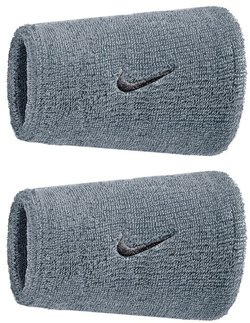 나이키 스우시 더블와이드 손목밴드, 2개, 그레이