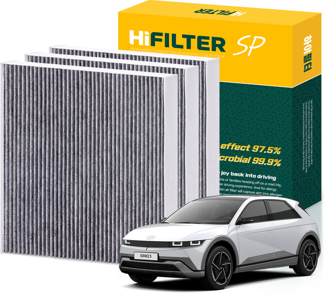 하이필터 현대 자동차 아이오닉 활성탄 에어컨필터, 3개, 더 뉴 아이오닉5 (NE PE) HI-L012