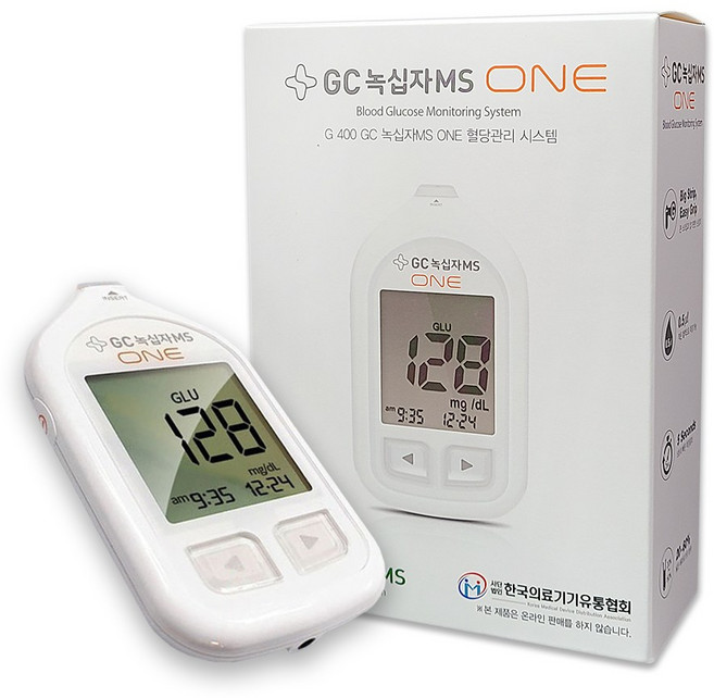 GC 녹십자 MS ONE 혈당측정기+채혈기+채혈침10개 단품, 1개
