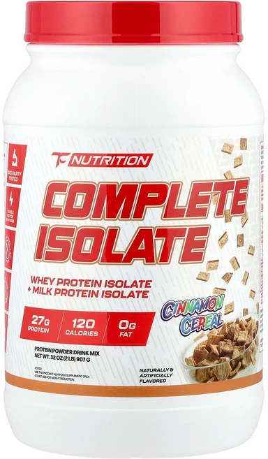 TC Nutrition Complete Isolate Cinnamon Cereal 2 lb 907 g, TC NutritiON 온, Complete Isola, 1개 - 쿠팡