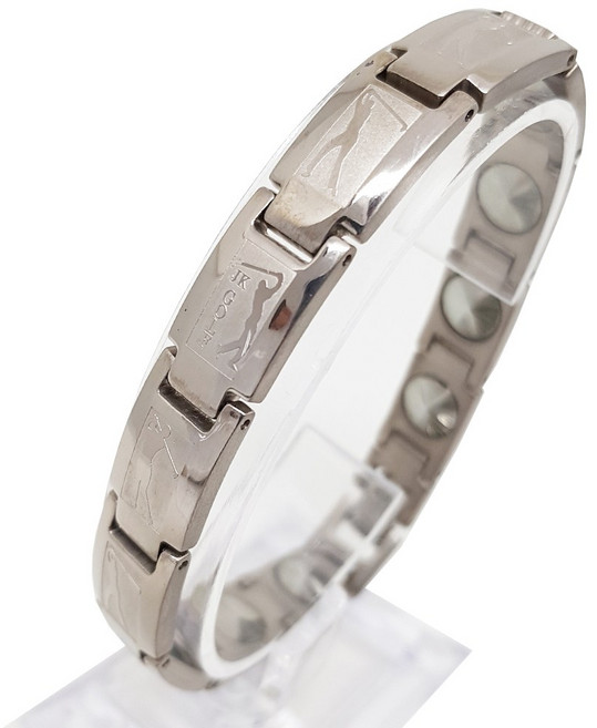 준코리아 게르마늄팔찌 JJ-100 8mm 원석12개 남성건강팔찌, 실버XL