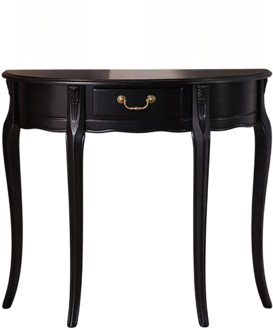 본티크 유럽풍 엔틱콘솔 장식장 현관 콘솔, 블랙 소형