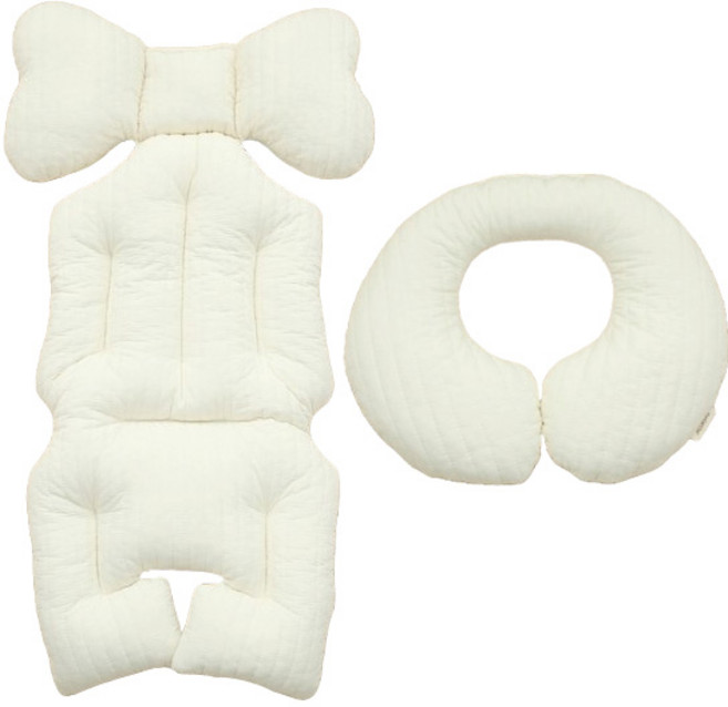 M4U 맘스포유 누빔 100수 유모차 라이너+목쿠션 세트, 1개, 라이너+목쿠션_무지