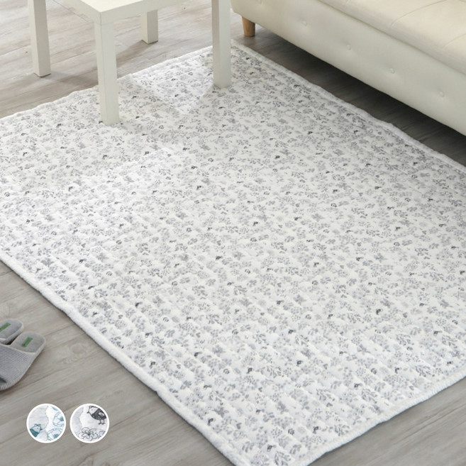 국내제조 냉감리플 여름 침대패드 겸 카페트 Q, 버드송 그레이