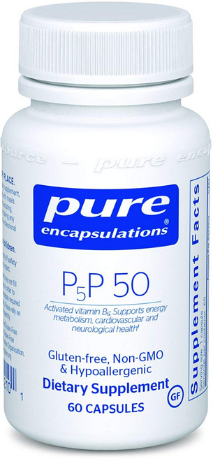 Pure Encapsulations P5P 50活性維生素B6無麩質膠囊, 60顆, 1罐