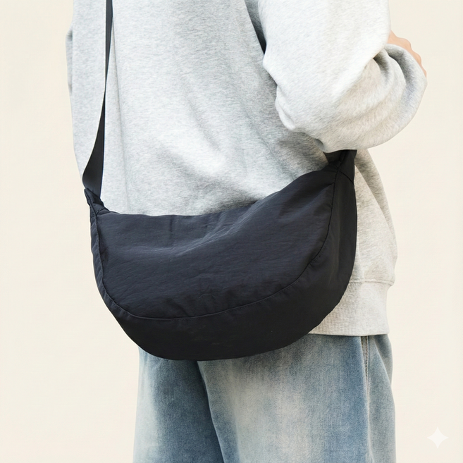 [담솜온] 담호 크로스백 슬링백 남녀공용 생활방수 경량 힙색 여행용