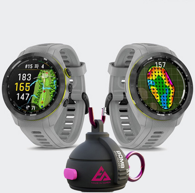 가민정품) 프리미엄 GPS 골 스마트워치 S70 화이트 42mm 깃털처럼 가벼운 압도적인 배터리수명(수류탄 볼파우치 1구4개포함), 가빈 어프로치 S70
