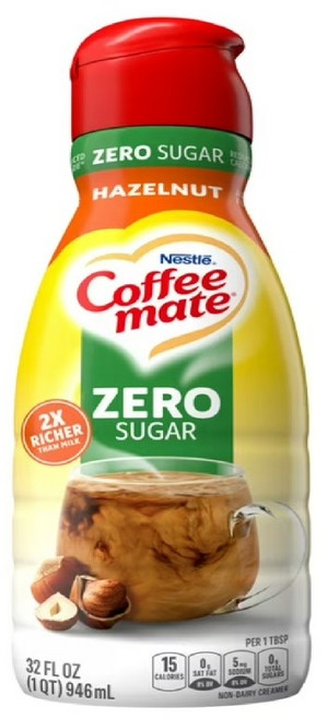 네슬레 커피메이트 헤이즐넛 제로슈거 액상크림 946ml 6팩 Coffee mate Hazelnut, 1개, 1개입