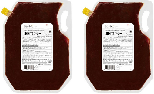 베스트코 바베큐핫소스 2kg, 2개