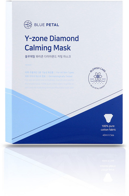 블루페탈 와이존 Y존 다이아몬드 카밍 마스크 팩, 5매, 40ml