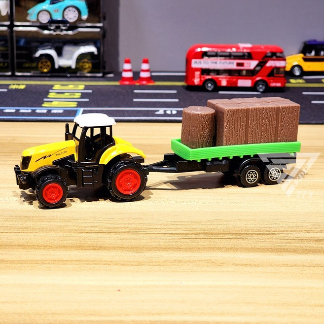 AGRIMOTOR 農場拖拉機套組 仿真農夫車玩具, 稻穀運輸車, 1個