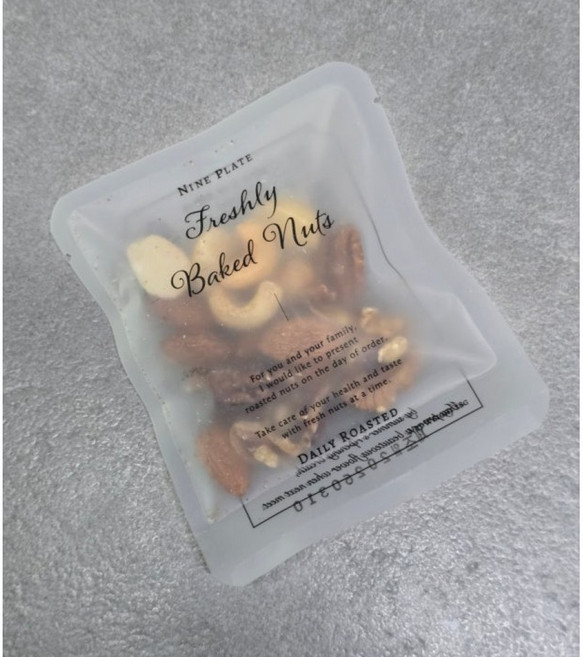 2위 - 나인플레이트 로스팅 견과류 하루견과 임산부 (갓 구운 투명 25g x 15개), 15개