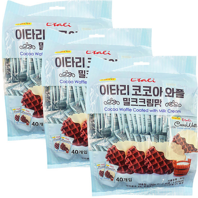 이타리 코코아 와플 밀크크림맛, 7g, 120개