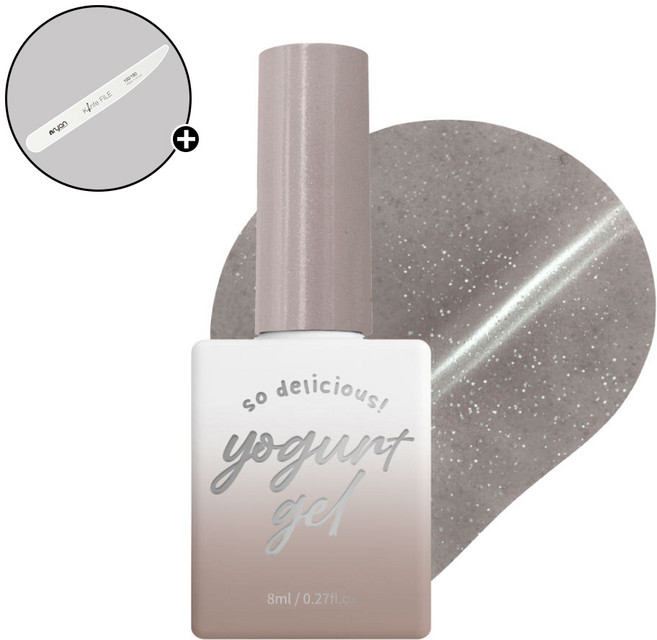 요거트네일 요거트젤 고운 실크 자석젤 쥬얼링 6종 단품 + 엔리안 나이프파일 증정, 1개, 8ml, MG77 필링글로우