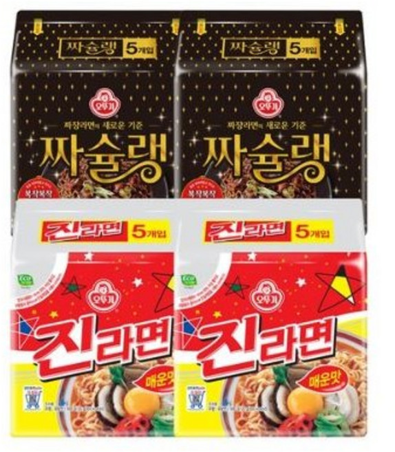 진라면 매운맛 5입x2개+짜슐랭 5입x2개, 1개