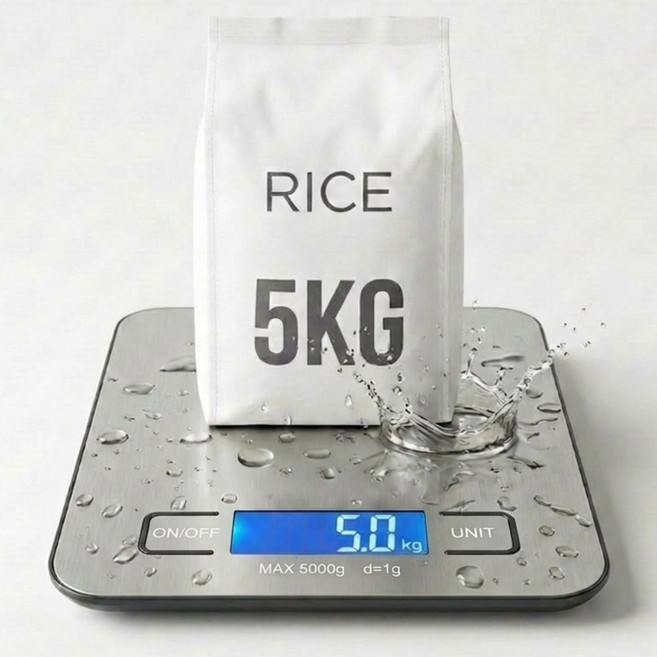 위드밸류 정밀 측정 디지털 주방저울, WV-5K01, 퓨어실버, 5kg