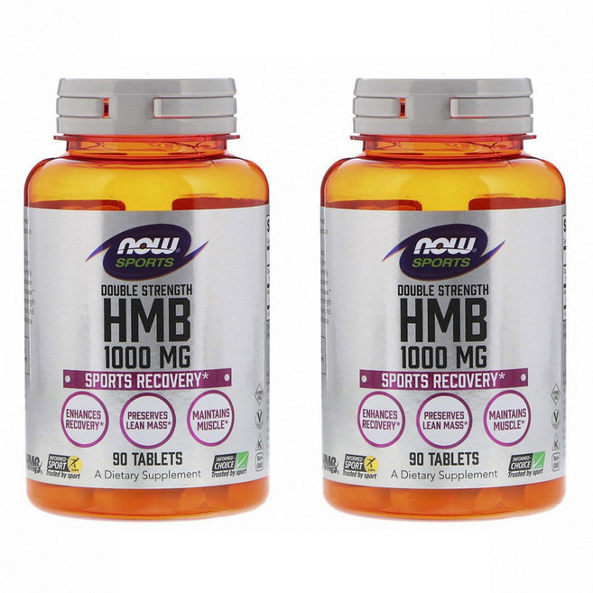 NOW Foods HMB 1000mg運動補給錠, 90顆, 2罐