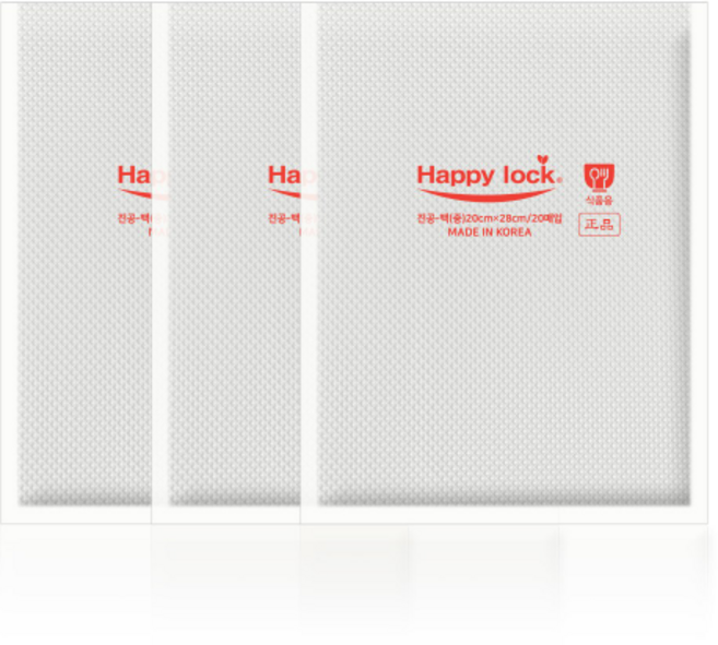 해피락 진공포장지 중형 파우치 60p 세트, 1세트