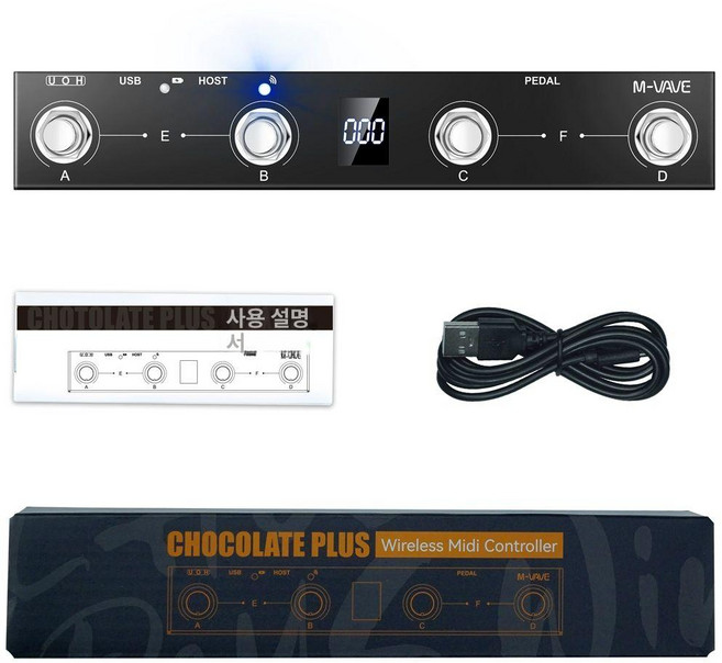 M VAVE 초콜릿 블루투스 기타 페달 보드 볼륨, 1개, PLUS1급MIDI컨트롤러