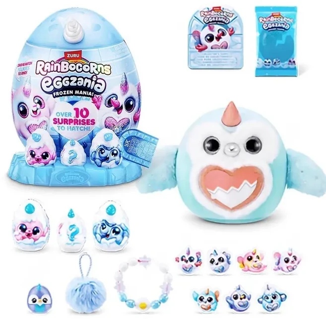 오리지널 ZURU 레인보콘스 에그자니아 프로즌 매니아 매직 에그 판타지 스노우볼 서프라이즈 블라인드 박스