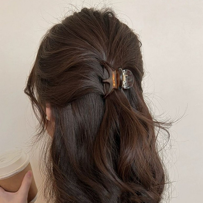 프랑스 반머리 헤어핀 셀룰로오스 하프 집게핀