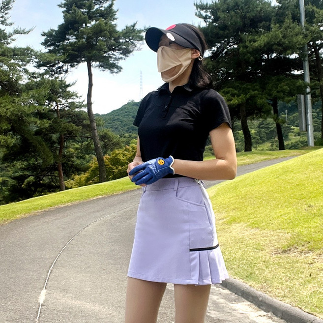 투솜 여자여름골프티셔츠 여성 여름 골프티셔츠 웨이브펀칭 골프티셔츠 기능성 스판 시원한 쿨감 기본 베이직 매쉬